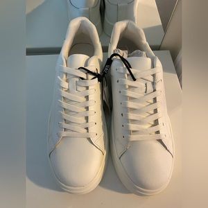 White leather sneakers
